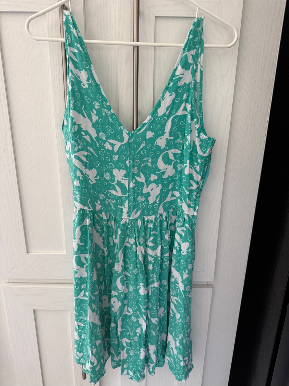 DISNEY Little Mermaid ARIEL Silhouette Tank FLARE Skirt Mini Dress Women Medium